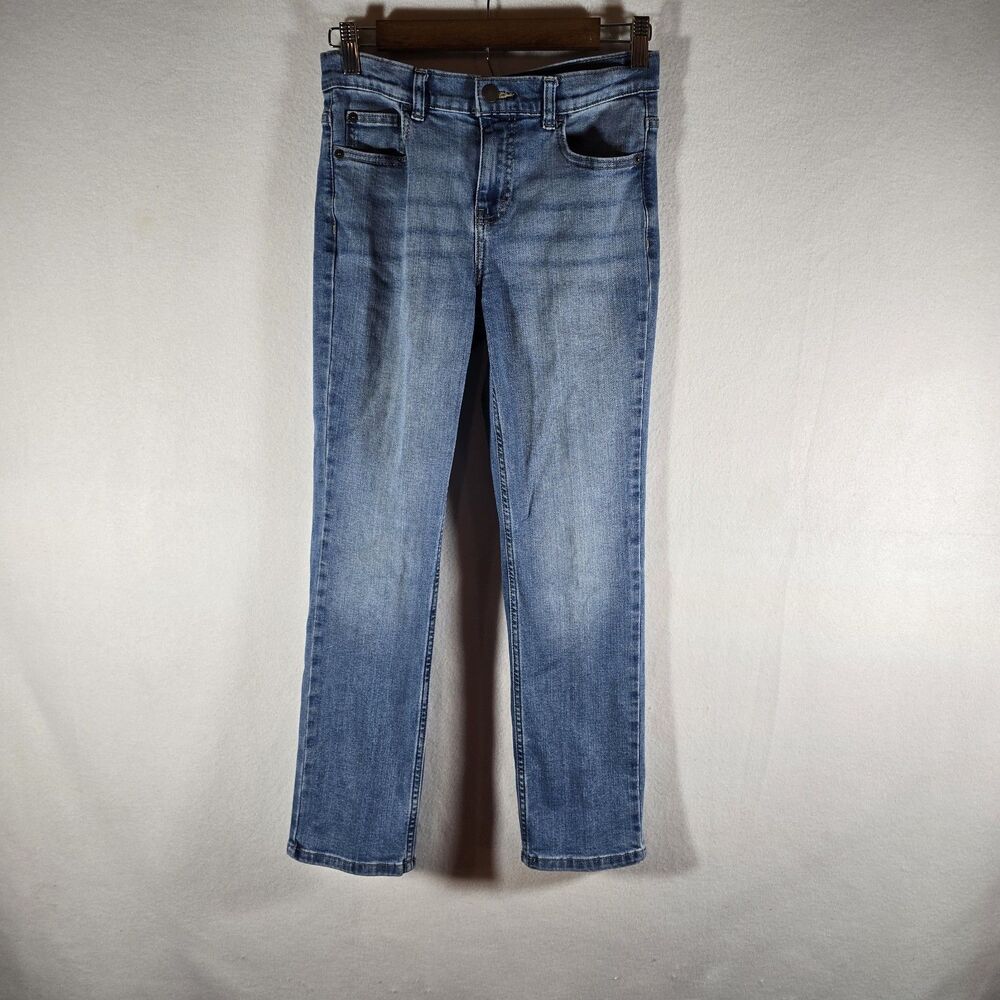 Wonder Nation Jeans Boys Youth Size 12 Straight Leg Med Wash Adjustable Waist - Picture 1 of 12